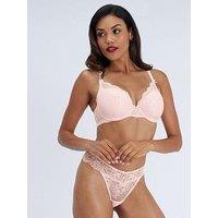 Boux Avenue Amber Plunge Bra - Light Pink