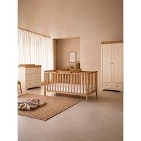 Tutti Bambini Oak Malmo Cot Bed With Rio Furniture 3 Piece Set Cashmere/Honey Oak