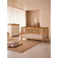 Tutti Bambini Oak Malmo Cot Bed With Rio Furniture 2 Piece Set Cashmere/Honey Oak