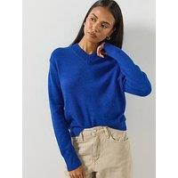 Mango V-Neck Knit Sweater - Blue