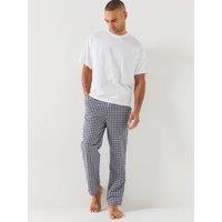 Jack & Jones Mens Florence 100% Cotton Checked Pyjama Set