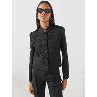 Mango Toggle Fastenings Stand Up Collar Jacket - Black