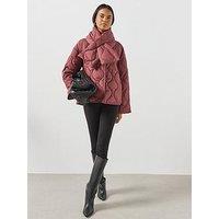 Mango Removable Scarf Padded Anorak - Red