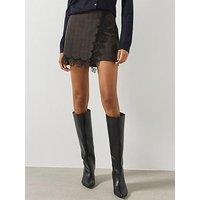 Mango Lace Trim Mini Skirt