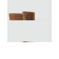 Mango Suede Block Heel Boots - Tan