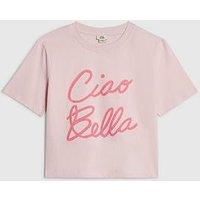 River Island Girls Ciao Bella Cropped T-Shirt - Pink