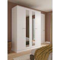Swift Sydney Tall 4 Door Double Mirror Wardrobe