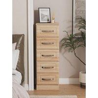 Swift Lori 5 Drawer Tall Bedside Cabinet