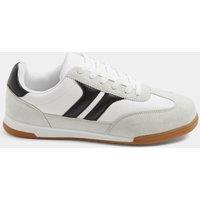 Yours Womens Wide Fit Padded Collar Lace-Up Trainers - White
