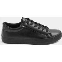 Yours Womens Extra Wide Fit Slim Sole Lace-Up Trainers - Black