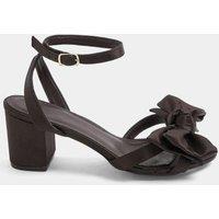 Yours Womens Extra Wide Fit Bow Detail Block Heel Sandal - Brown
