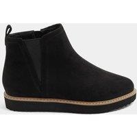 Yours Womens Extra Wide Fit Zip Chelsea Boot - Black