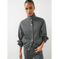 The Very Collection Womens Funnel Neck Popper Front Check Co-Ord Jacket