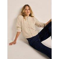 Mint Velvet Knot Button Detail Cardigan - Cream