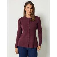 Yours Tall Peplum Knitted Cardigan