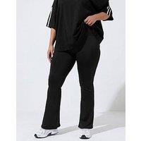 Yours Womens Curve Flared Pull-On Leggings - Black