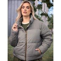 Yours Curve Houndstooth Padded Parka