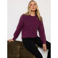 Yours Womens Tall Scoop Neck Soft-Touch Jumper - Burgundy