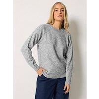 Long Tall Sally Womens Tall Scoop Neck Raglan Sleeve Jumper - Grey
