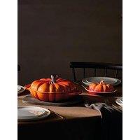 Le Creuset Cast Iron Signature Pumpkin Shallow Casserole 28Cm Volcanic Gold Knob