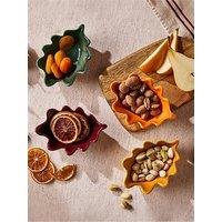 Le Creuset Stonware Set Of 4 Oak Leaf Mini Dishes
