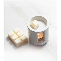 Stoneglow Modern Classics - Ceramic Wax Melter & Soy Wax Melt Bar Discovery Set Pomegranate & Spiced Woods