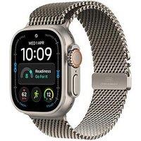 Apple Watch Ultra 4 (Gps + Cellular) 49Mm Natural Titanium Case With Natural Titanium Milanese Loop - Medium