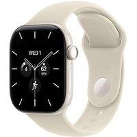 Apple Watch Series 12 (Gps + Cellular) 42Mm Pearl White Ceramic Case With Sand Sport Band - M/L