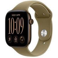 Apple Watch Series 12 (Gps + Cellular) 46Mm Dark Bronze Aluminium Case With Olive Sport Band - M/L