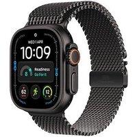 Apple Watch Ultra 4 (Gps + Cellular) 49Mm Black Titanium Case With Black Titanium Milanese Loop - Medium
