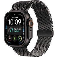 Apple Watch Ultra 4 (Gps + Cellular) 49Mm Black Titanium Case With Black Titanium Milanese Loop - Large
