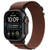 Apple Watch Ultra 4 (Gps + Cellular) 49Mm Black Titanium Case With Burgundy Alpine Loop - Medium