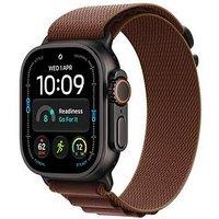 Apple Watch Ultra 4 (Gps + Cellular) 49Mm Black Titanium Case With Burgundy Alpine Loop - Large