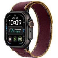 Apple Watch Ultra 4 (Gps + Cellular) 49Mm Black Titanium Case With Burgundy Trail Loop - S/M