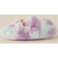 Monsoon Girls Rainbow Unicorn Plush Ballerina Slippers
