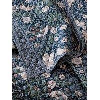 William Morris At Home Midnight Strawberrythief Quilted Bedspread 235X235Cm