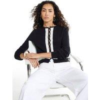 River Island Long Sleeve Open Button Blocked Cardi