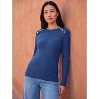 Roman Button Detail Knit Jumper