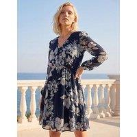 Roman Petite Floral Wrap Dress