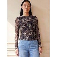 Roman Animal Mesh Top