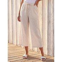 Roman Gingham Crop Leg Trouser