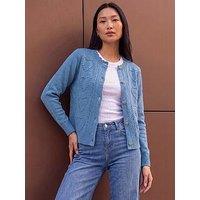 Roman Heart Stitch Knit Cardigan