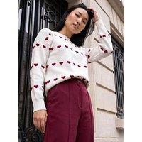 Roman Dusk Heart Relaxed Fit Jumper