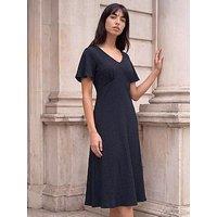 Roman Petite V-Neck Fit & Flare Dress