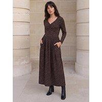 Roman Speckled Ruched Dress