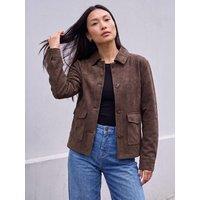 Roman Suedette Button Jacket