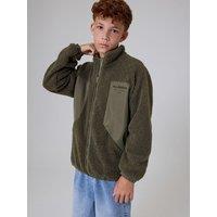 Smallsaints Boys Zip Thru Fleece Jacket - Khaki