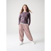 Smallsaints Girls Script Henley Top And Joggers Set - Purple
