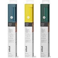 Cricut Smart Vinyl Matless Permanent Vinyl (13 In X 36 In) Forrest Green, Yellow, Deep Seafoam