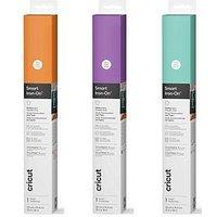 Cricut Smart Iron-On Matless Heat Transfer Vinyl (13 In X 36 In) Bright Orange, Lavender, Mint